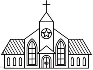 dibujos de iglesias a lapiz