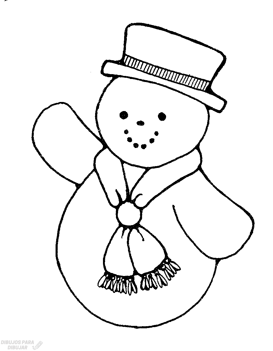muñeco de nieve dibujo 1