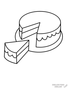 como dibujar un pastel facil 1
