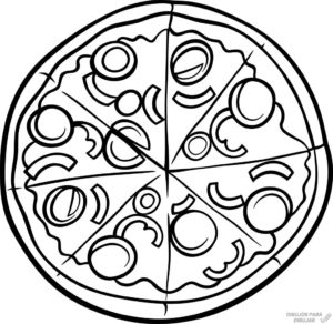 cómo dibujar una pizza