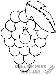 imagen de una uva para colorear