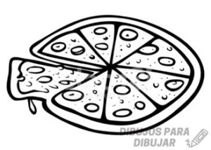 imagenes de pizza para colorear