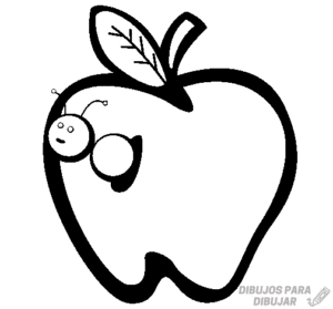 manzana dibujo para colorear 1