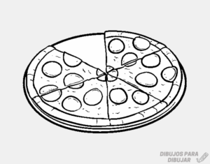 pizza dibujo para colorear