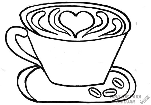 ᐈ Dibujos de Cafe【CLICK】Delicioso dibujo