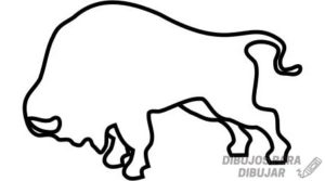 bucking bison outline