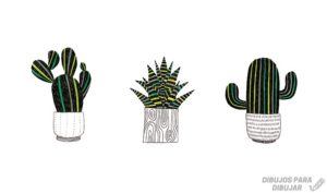 cactus dibujo animado
