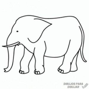 como dibujar un elefante facil