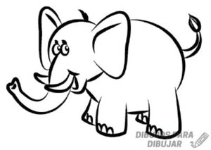 dibujo elefante facil
