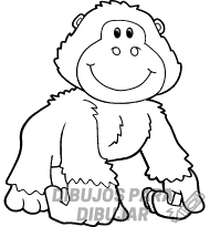 dibujo gorila infantil
