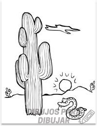 dibujos de cactus para colorear