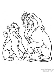dibujos de leones a lapiz
