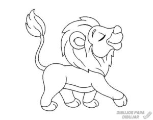 dibujos de leones animados