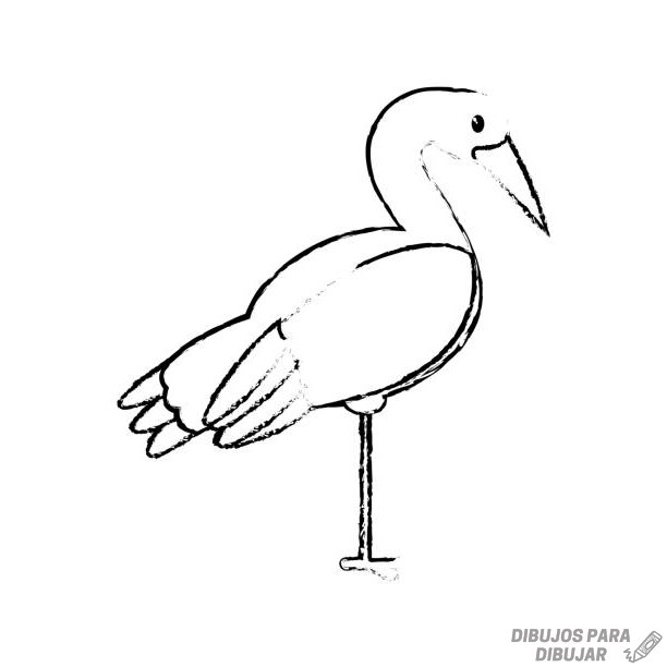 🥇 Dibujos de cigüeñas【190】para dibujar