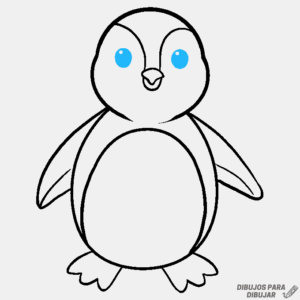dibujos de pinguinos faciles