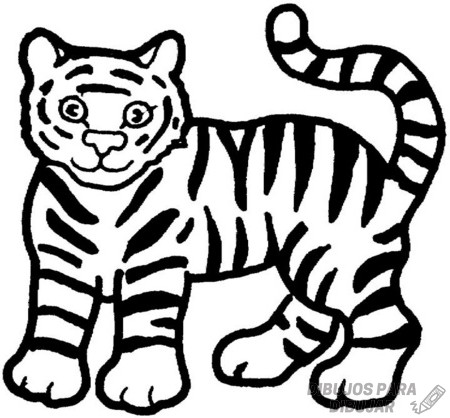 ????【+2150】Los mejores dibujos de Tigres sencillos ⚡️